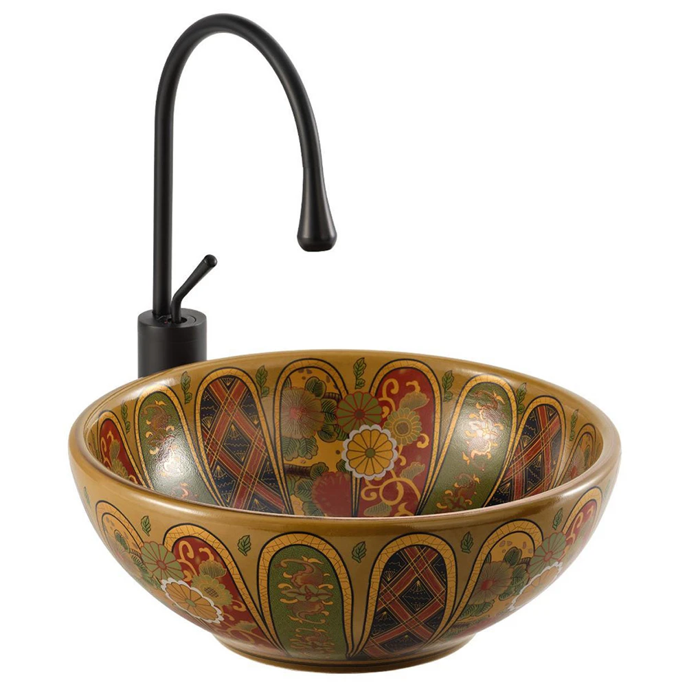 Lena EY-7050 Kahverengi Tezgah Üstü Lavabo