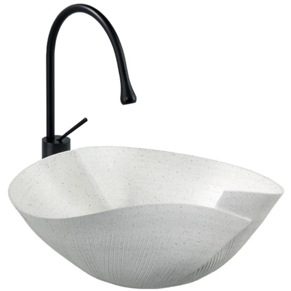 Lena EY-9101 50x34 Cm Mat Beyaz Tezgah Üstü Lavabo