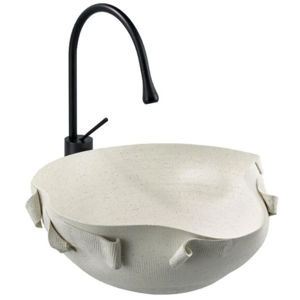 Lena EY-9102 47x44 Cm Beyaz Tezgah Üstü Lavabo