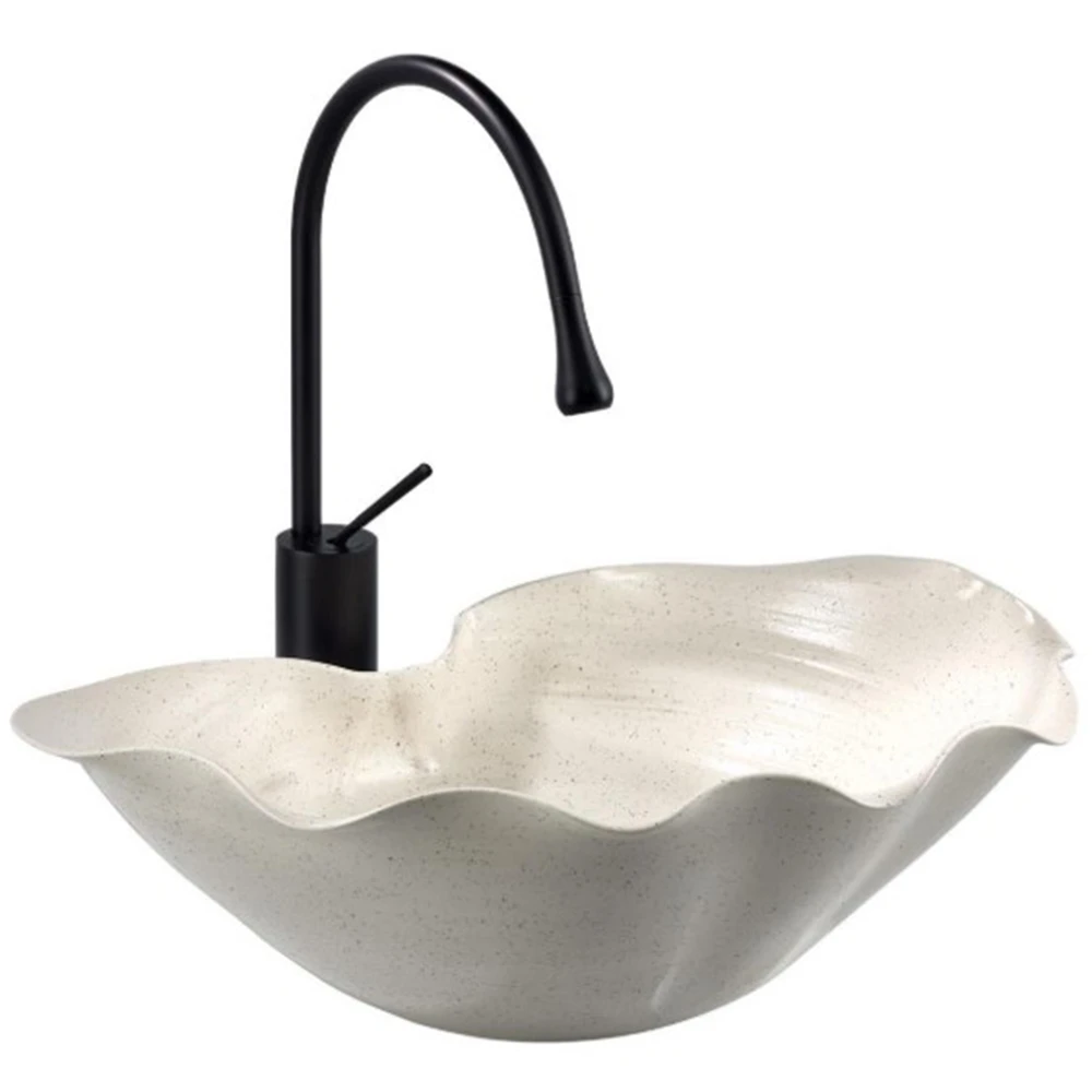 Lena EY-9103 52x44 Cm Mat Beyaz Tezgah Üstü Lavabo