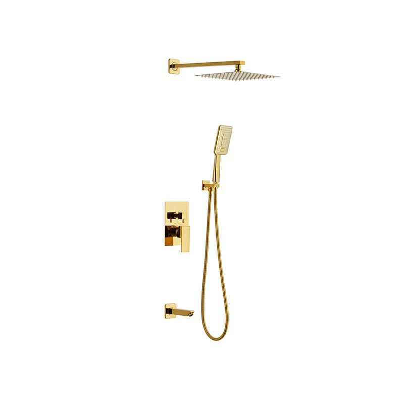 Newarc Aqua Altın Ankastre Banyo Batarya Seti 941111SG