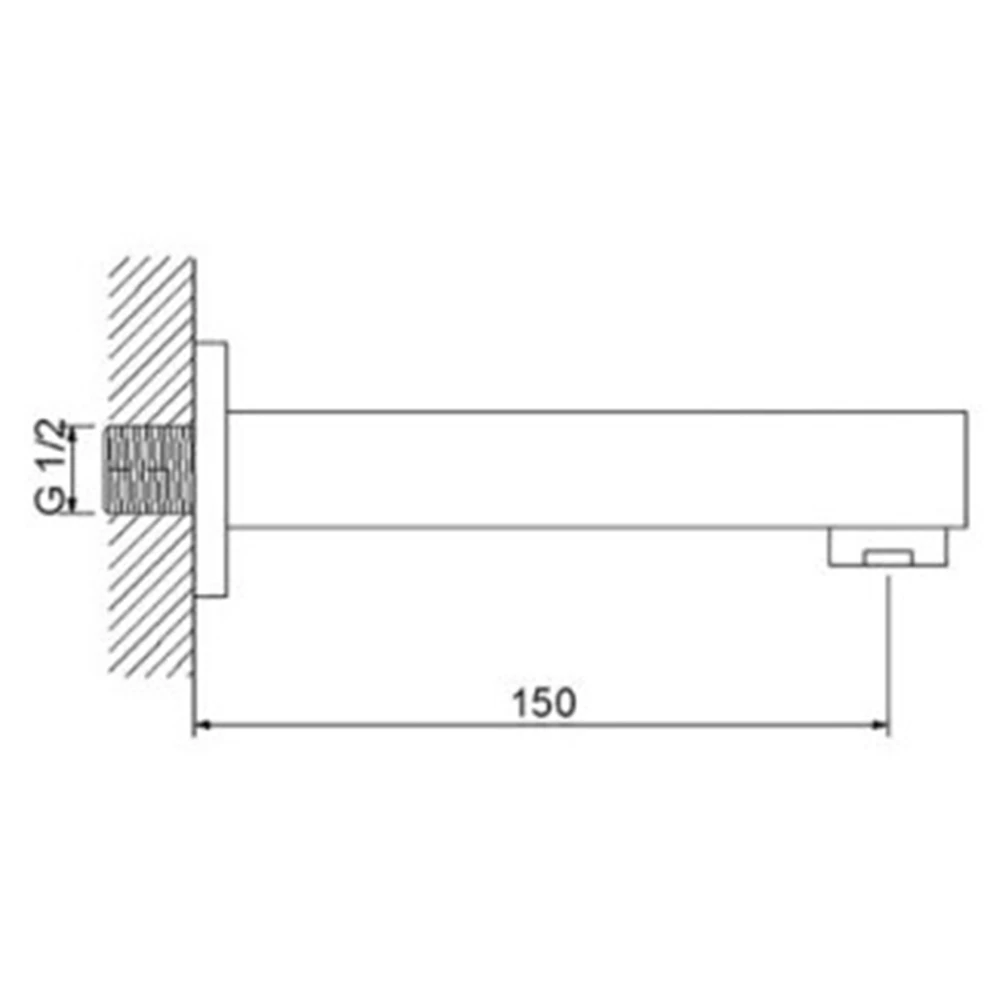 Newarc Corner Siyah Ankastre Valflsiz Çıkış Ucu - 100121B 2
