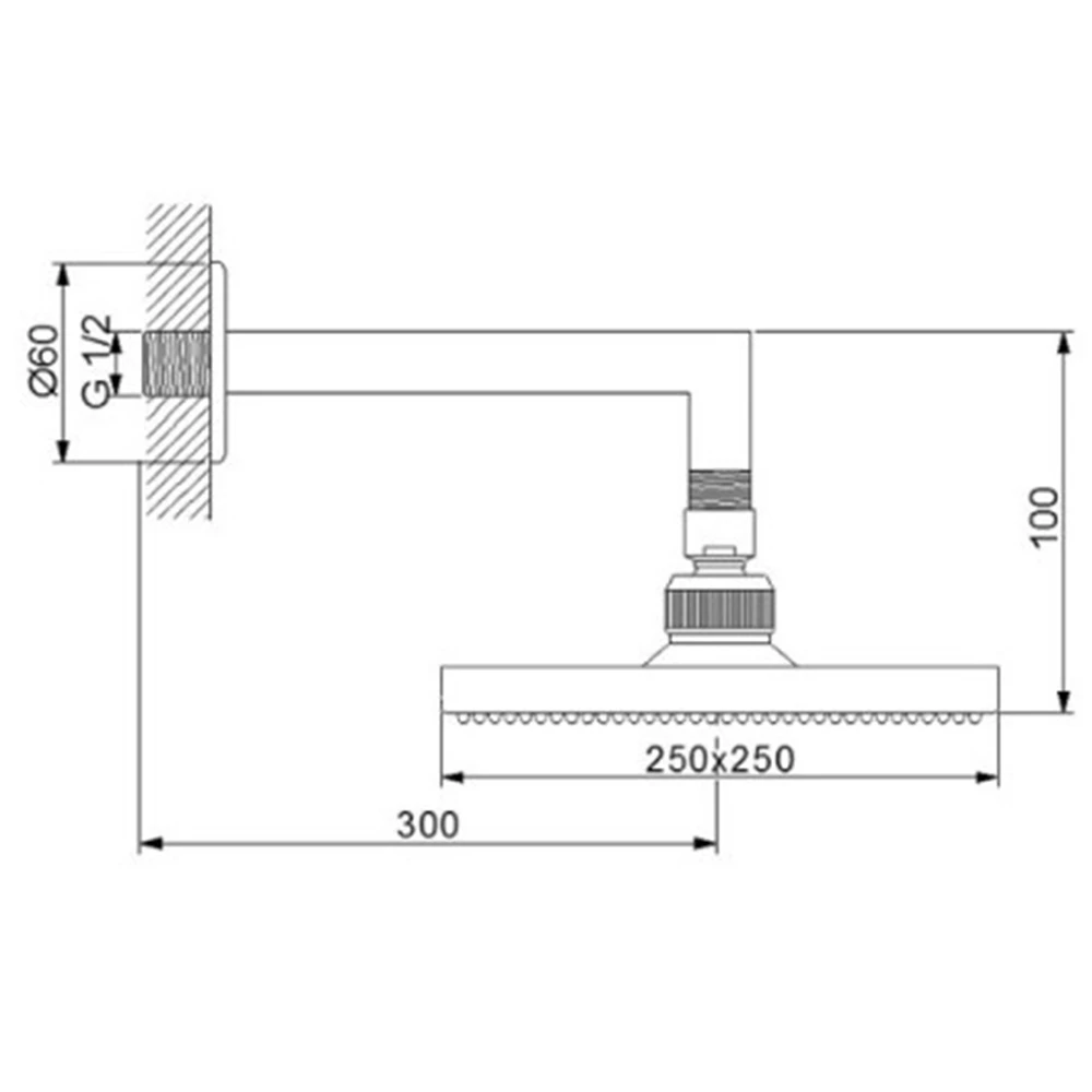 Newarc Corner Duvardan Duş Başlığı - 470531 2