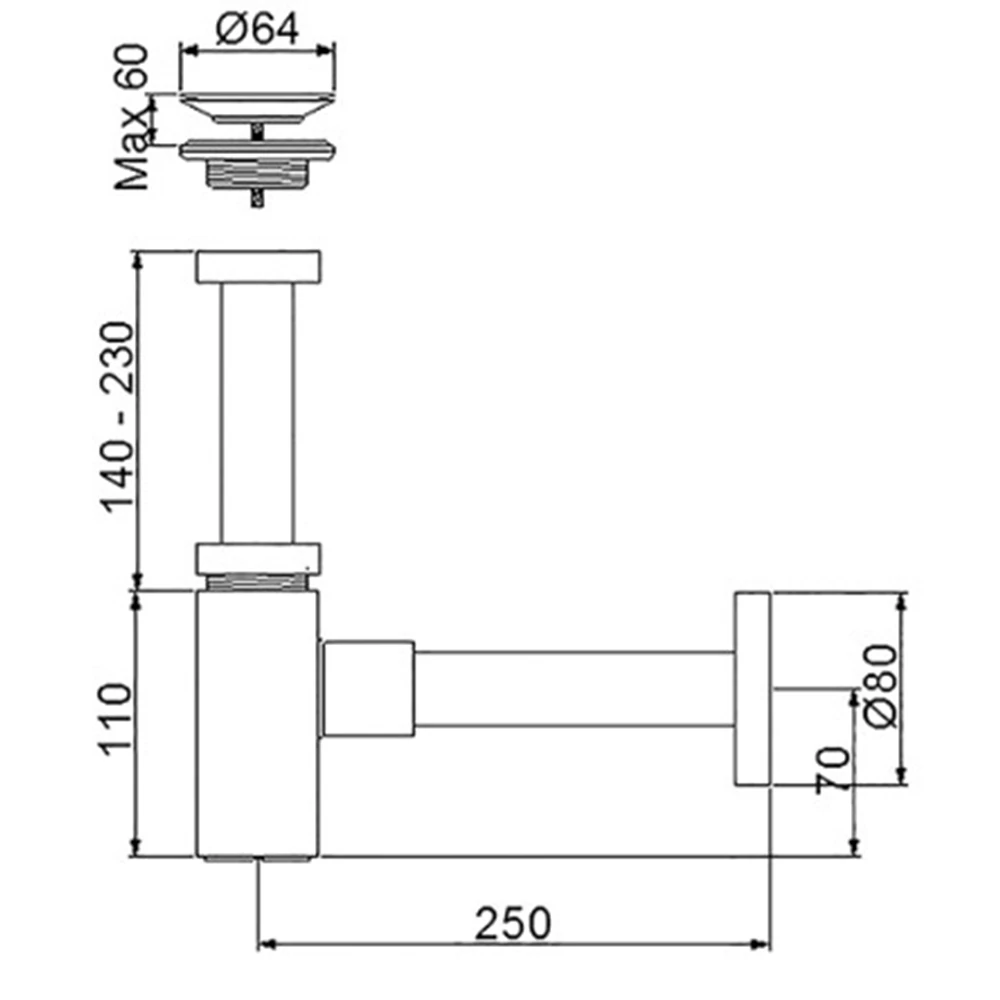 Newarc Corner Süzgeçli Lavabo Sifonu - 760521 2