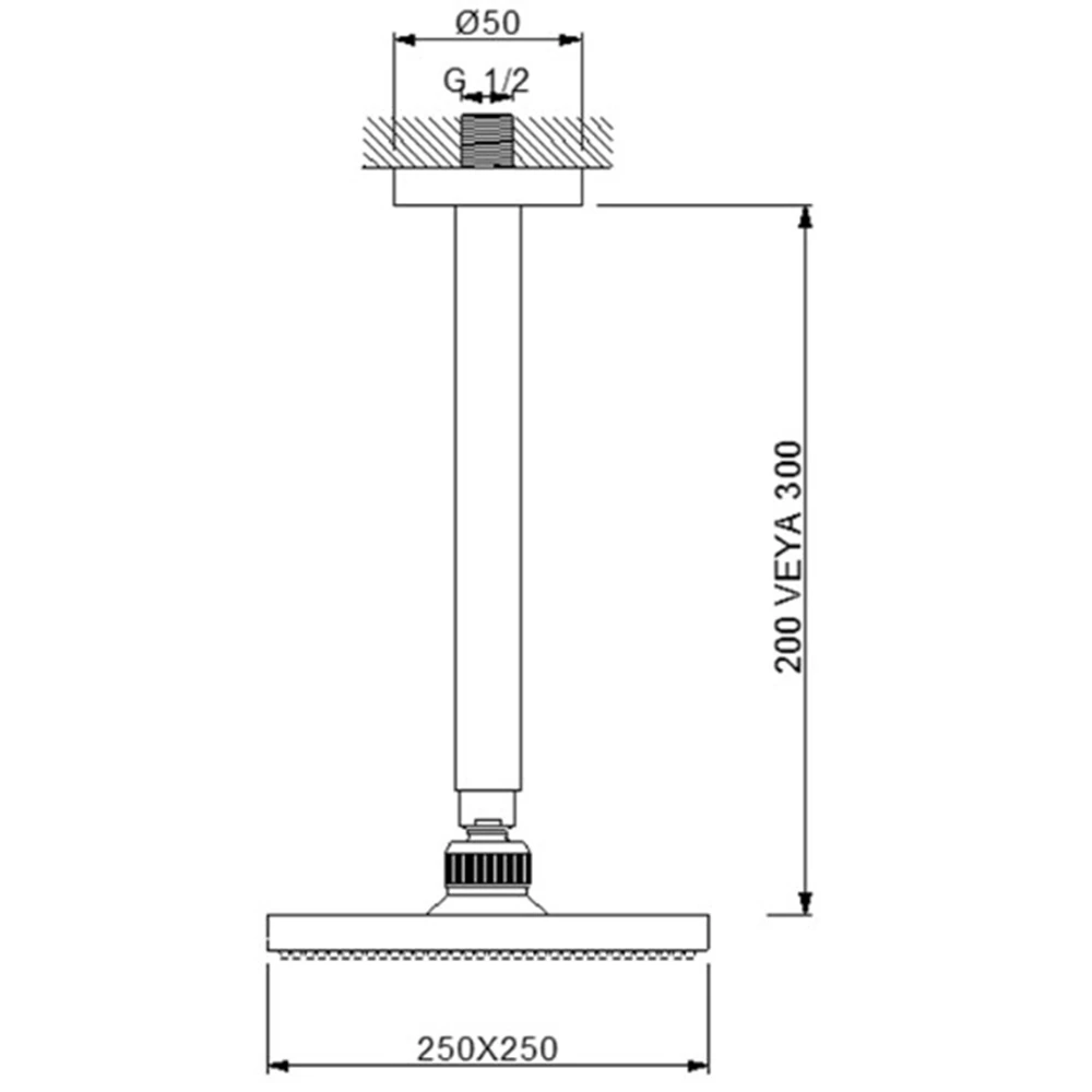 Newarc Corner Tavandan Duş Başlığı - 470532 2