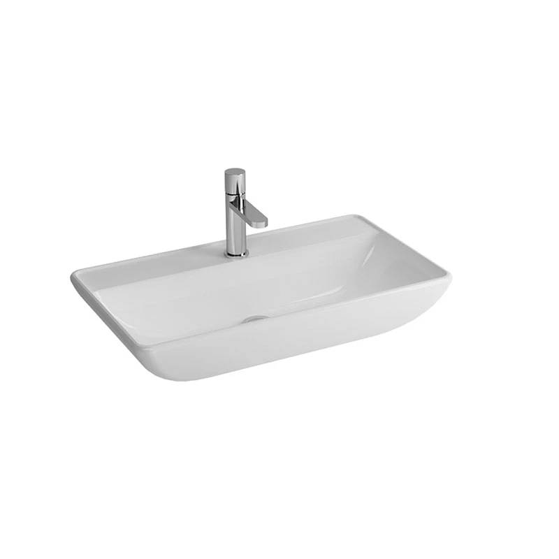 Newarc Domino 70x40x13,5 cm Batarya Delikli Tezgah Üstü Lavabo