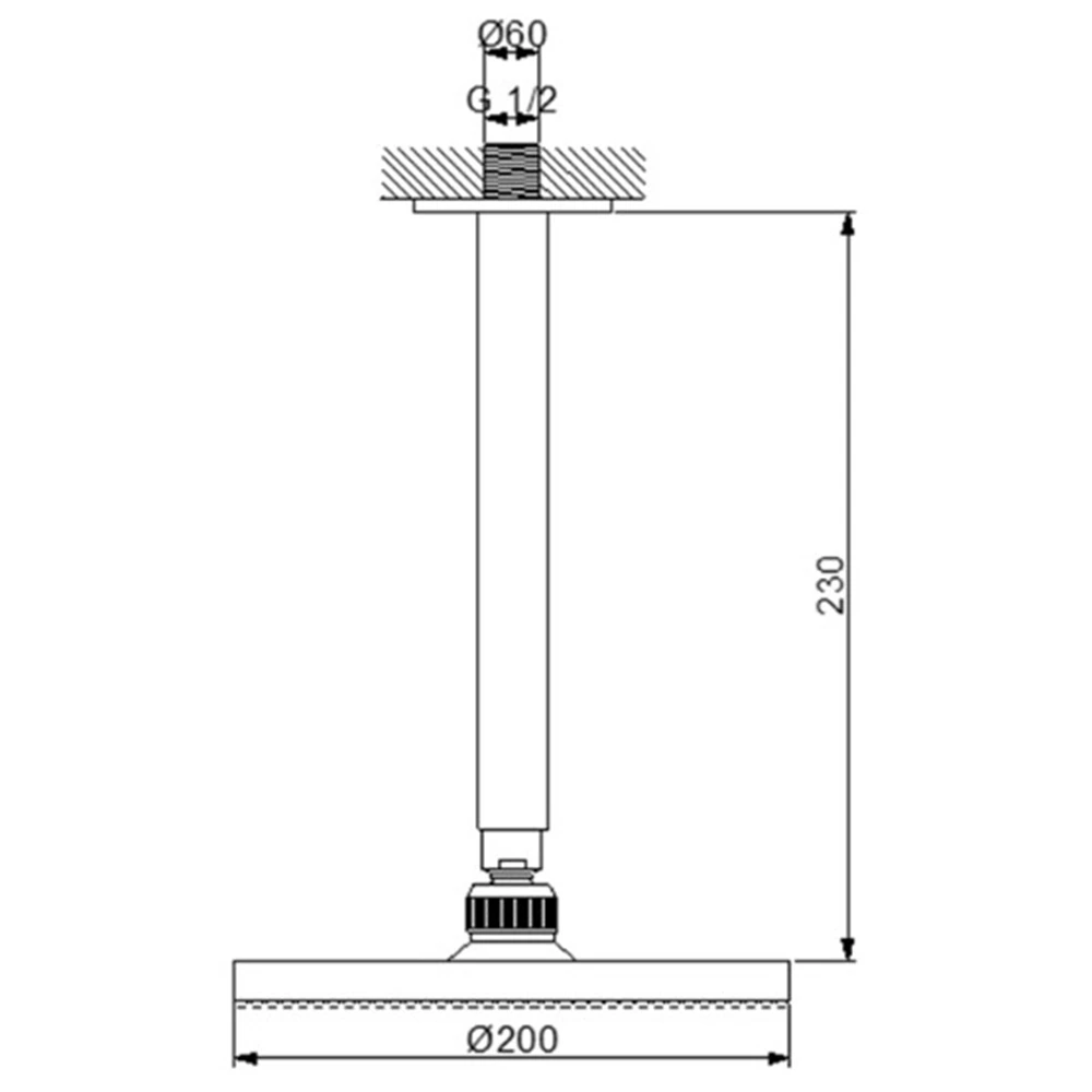 Newarc Domino Tavandan Duş Başlığı - 470516 2
