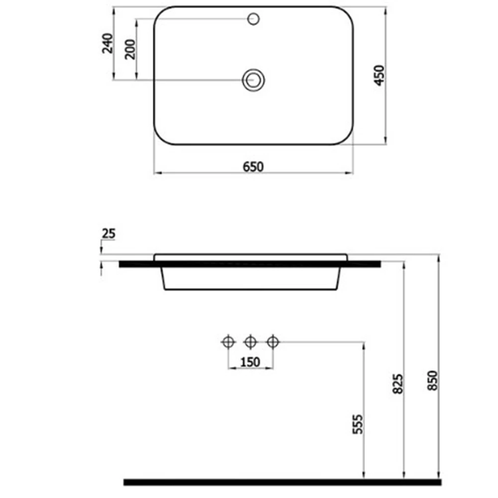 Newarc Drop 65x45 Cm Lavabo - DRO.L065 2
