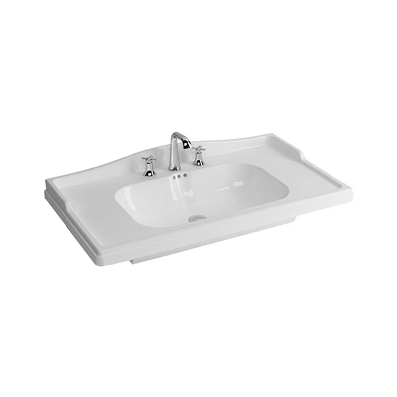Newarc Elite 80x46 cm Üç Delikli Etajerli Lavabo