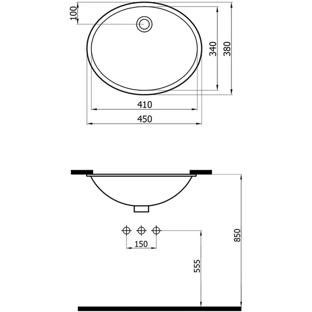 Newarc Lower 45x38 Cm Tezgahaltı Lavabo - 2023 2