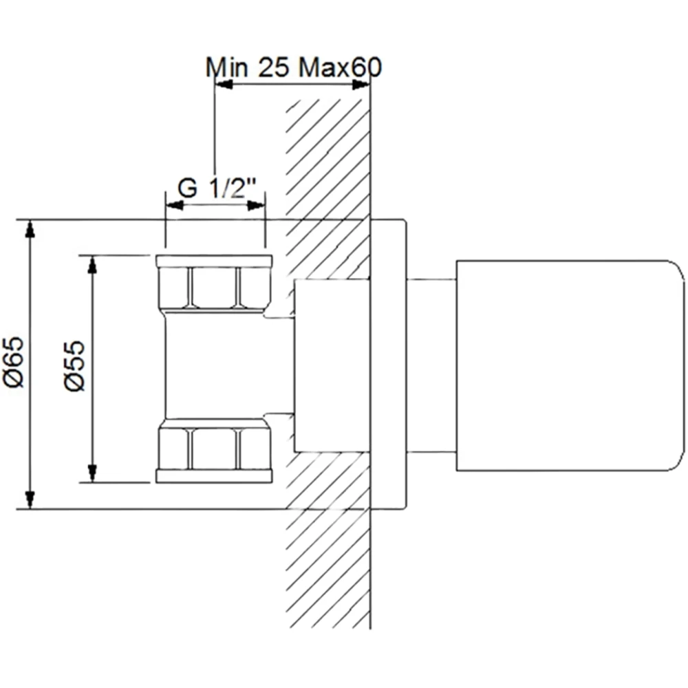 Newarc Master G1/2 Siyah Stop Valf - 187632B 2