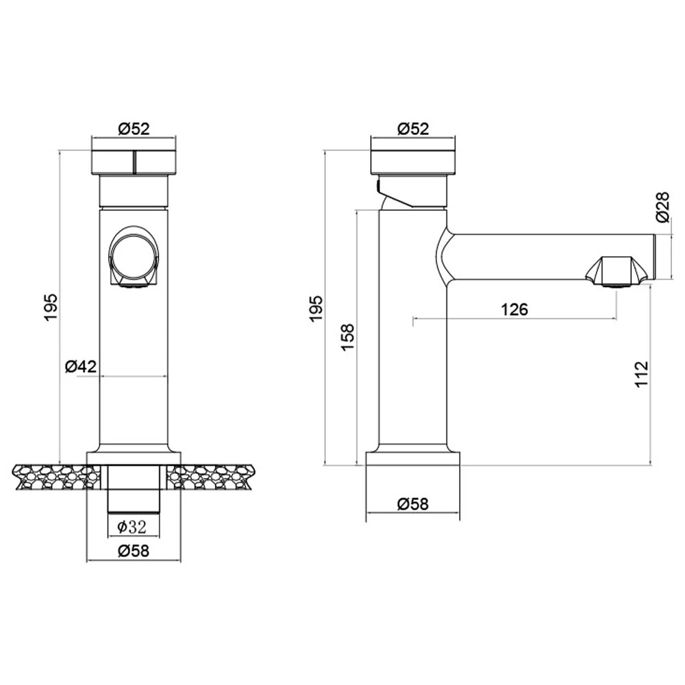 Newarc Milan Metalik Gri Lavabo Bataryası - 848521G 2