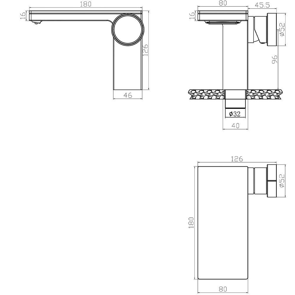 Newarc Milan Metalik Gri Lavabo Bataryası - 848525G 2