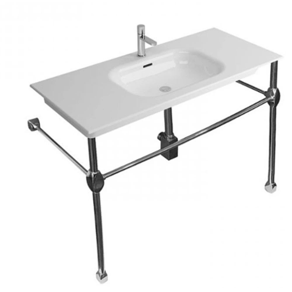 Newarc Natural 80 Cm Krom Ayaklı Lavabo - NAT.A080