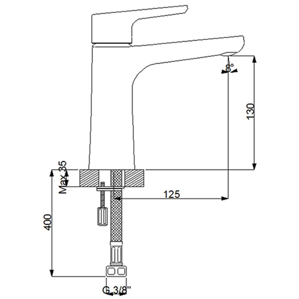 Newarc Newart Siyah Lavabo Bataryası - 150521NB 2