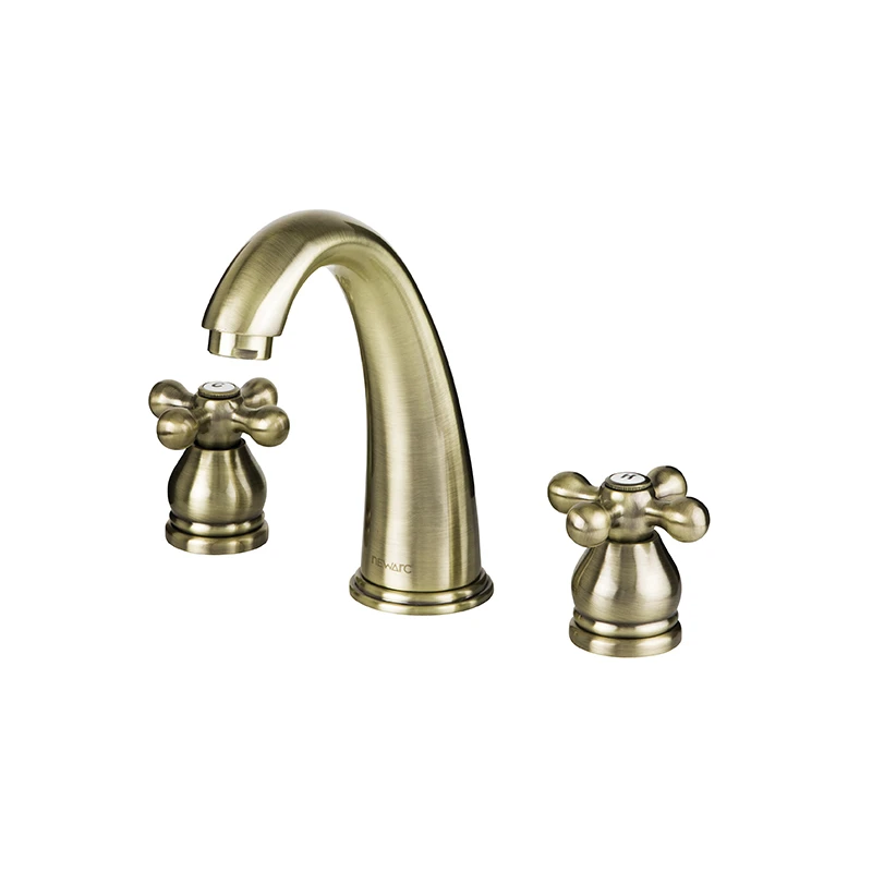 Newarc Nostalgic Bronz 3 Delikli Lavabo Bataryası