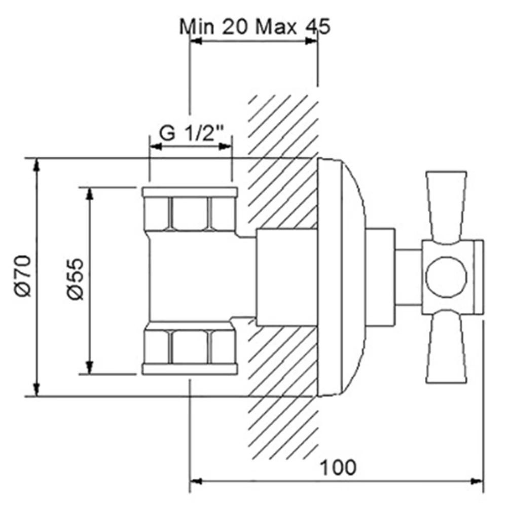 Newarc Plus Parlak Bakır Stop Valf - 271632S 2