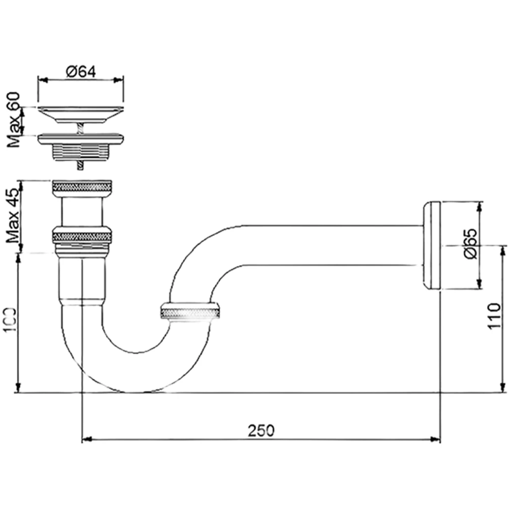 Newarc Smart Süzgeçli Lavabo Sifonu - 740521 2