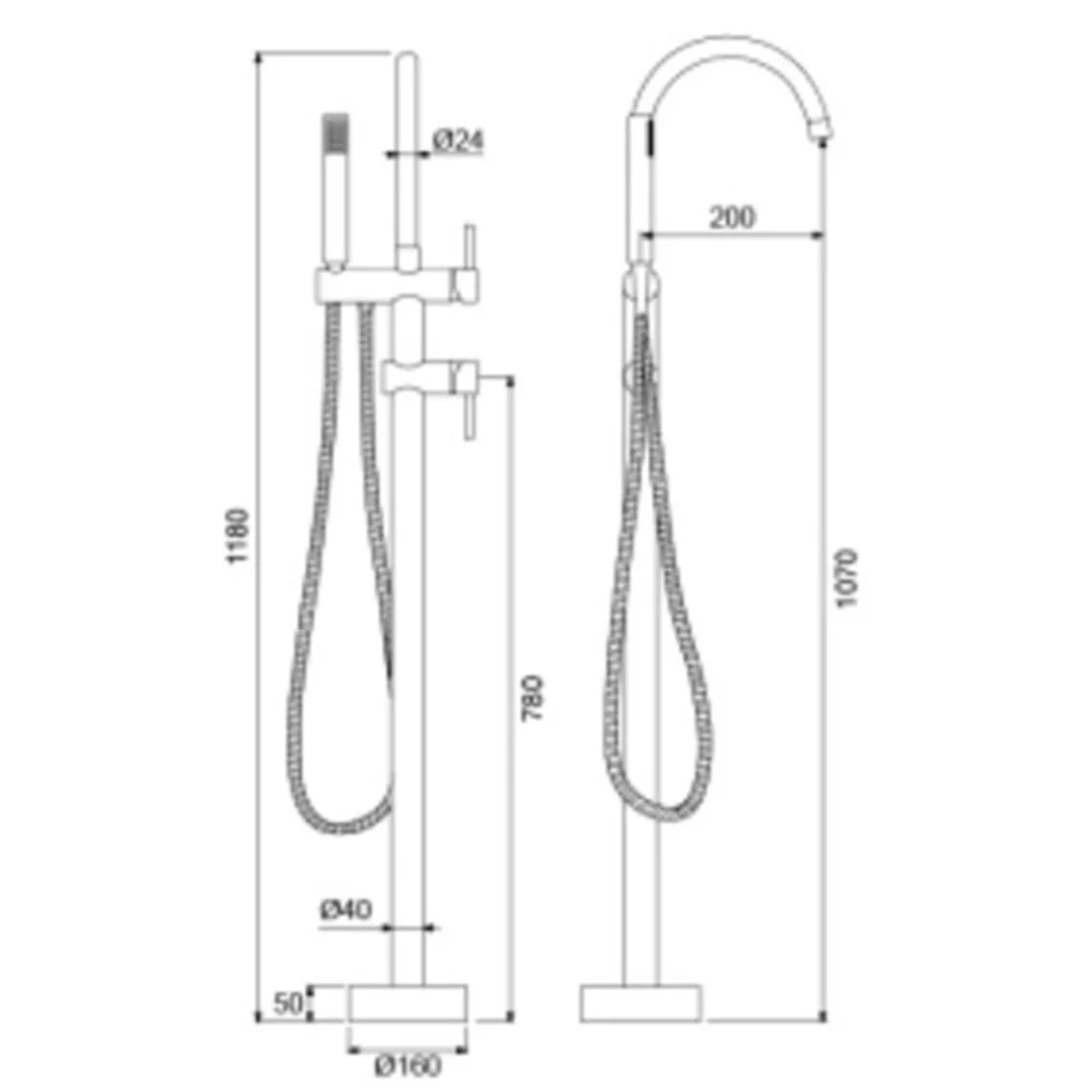 Newarc Step Altın Yerden Banyo Bataryası - 900516G 4