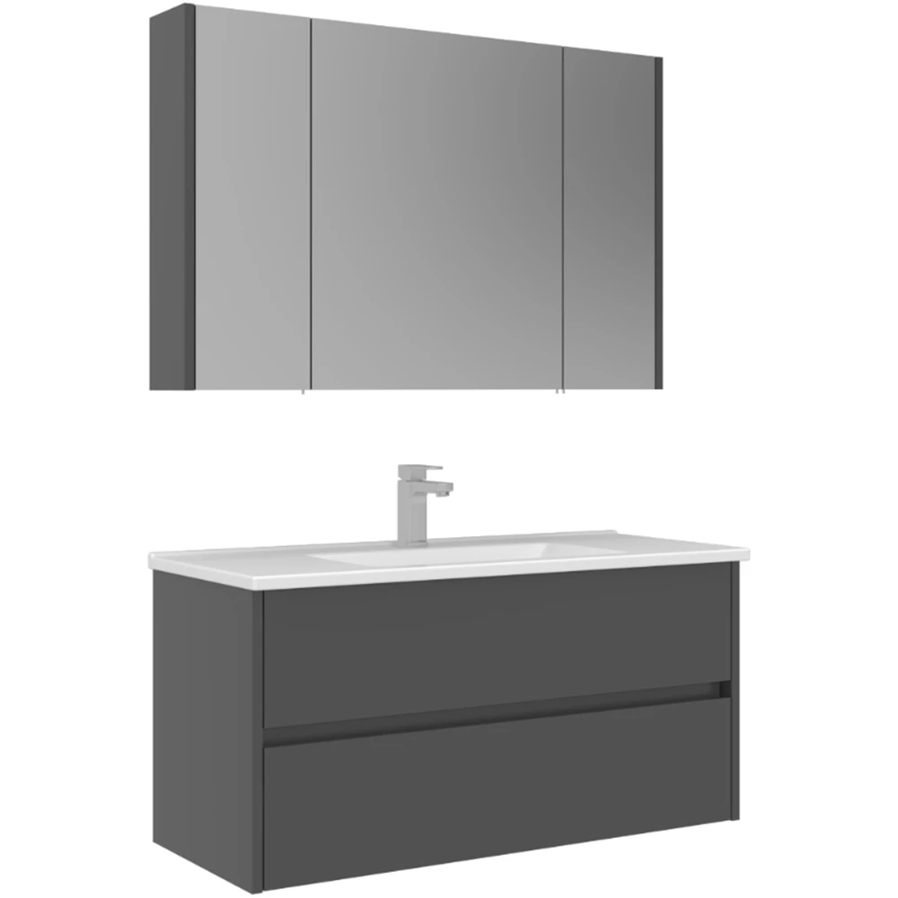 Orka Arno 100 Cm Parlak Gri Banyo Dolabı Takımı - 5008760