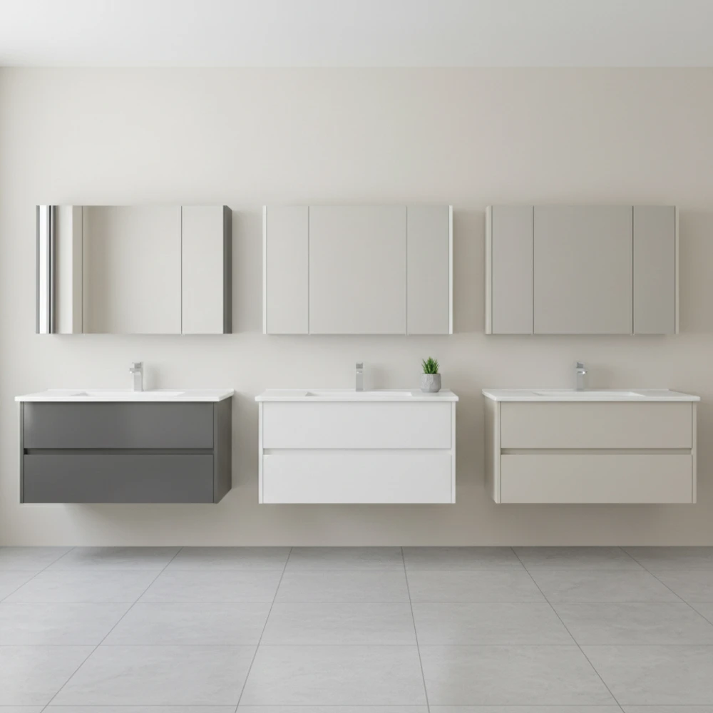 Orka Arno 100 Cm Parlak Gri Banyo Dolabı Takımı - 5008760 2