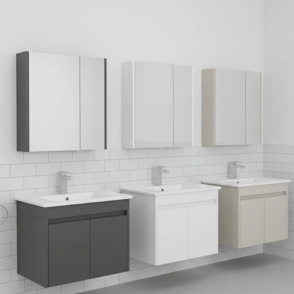 Orka Arno 65 Cm Parlak Beyaz Banyo Dolabı Takımı - 5008777 2