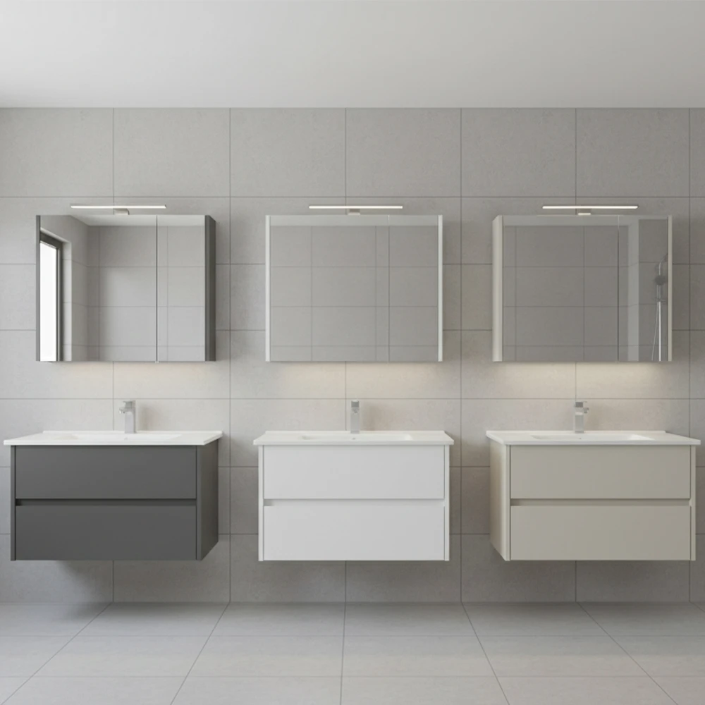 Orka Arno 85 Cm Parlak Gri Banyo Dolabı Takımı - 5008784 2