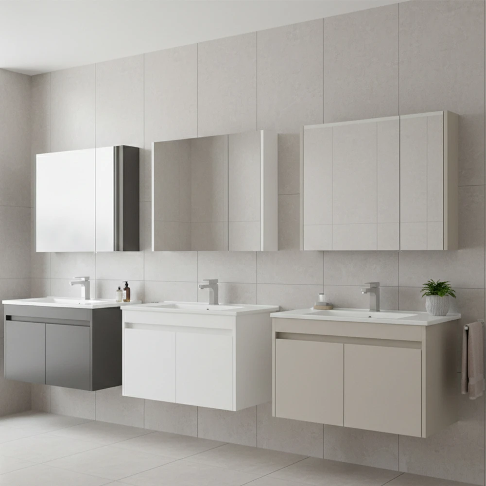 Orka Arno 85 Cm Parlak Kaşmir Banyo Dolabı Takımı - 5008788 2