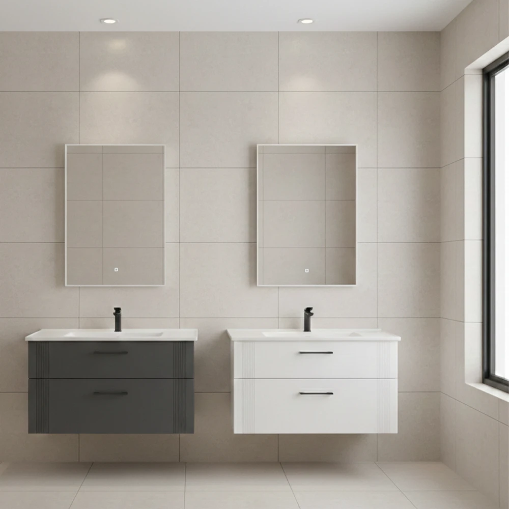 Orka Bari 100 Cm Mat Antrasit Banyo Dolabı Takımı - 5006583 2