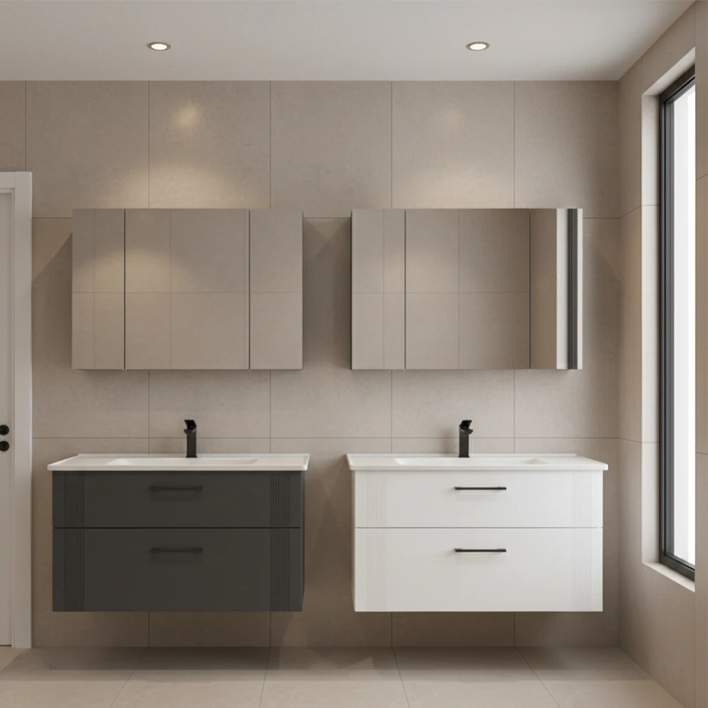 Orka Bari 100 Cm Mat Antrasit Banyo Dolabı Takımı - 5006595 2