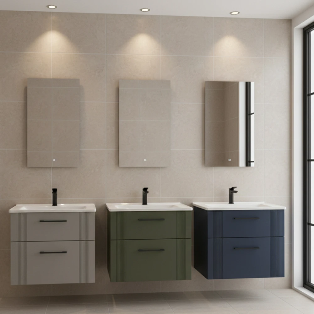 Orka Bari 65 Cm Mat Kaşmir Banyo Dolabı Takımı - 5006574 2
