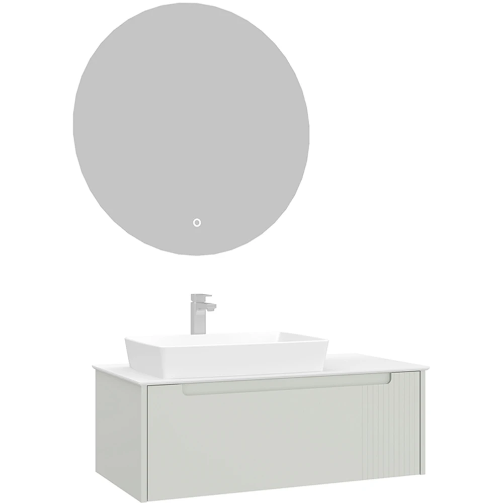 Orka Biella 100 Cm Mat Kaşmir Banyo Dolabı Takımı - 5009894