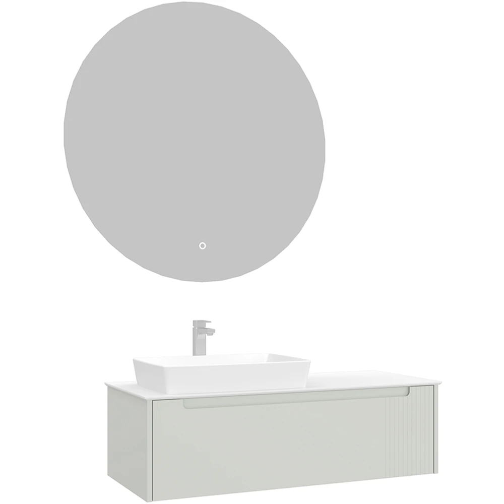 Orka Biella 120 Cm Mat Kaşmir Banyo Dolabı Takımı - 5009906