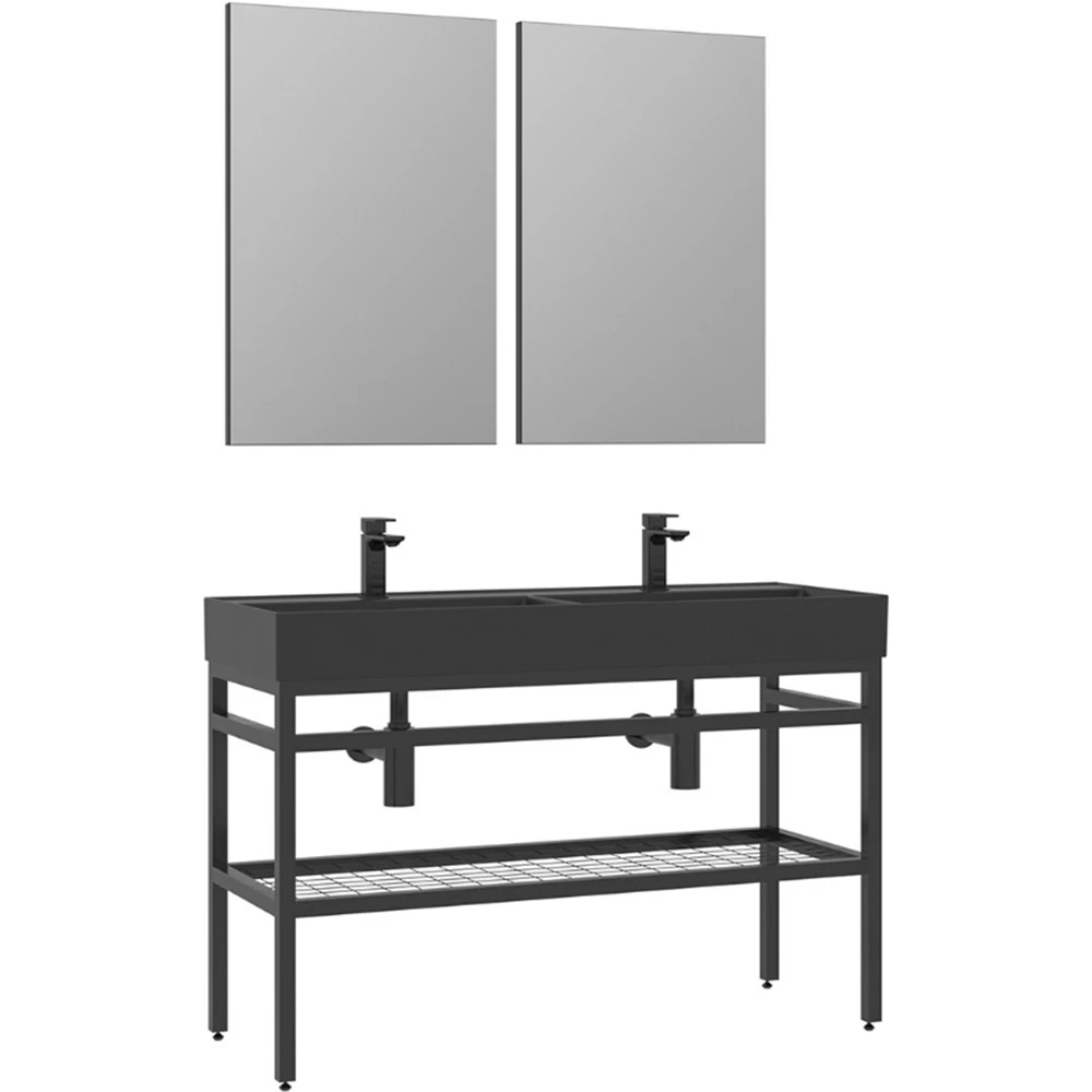 Orka Capetown 120 Cm Mat Siyah Banyo Dolabı Takımı - 5004885