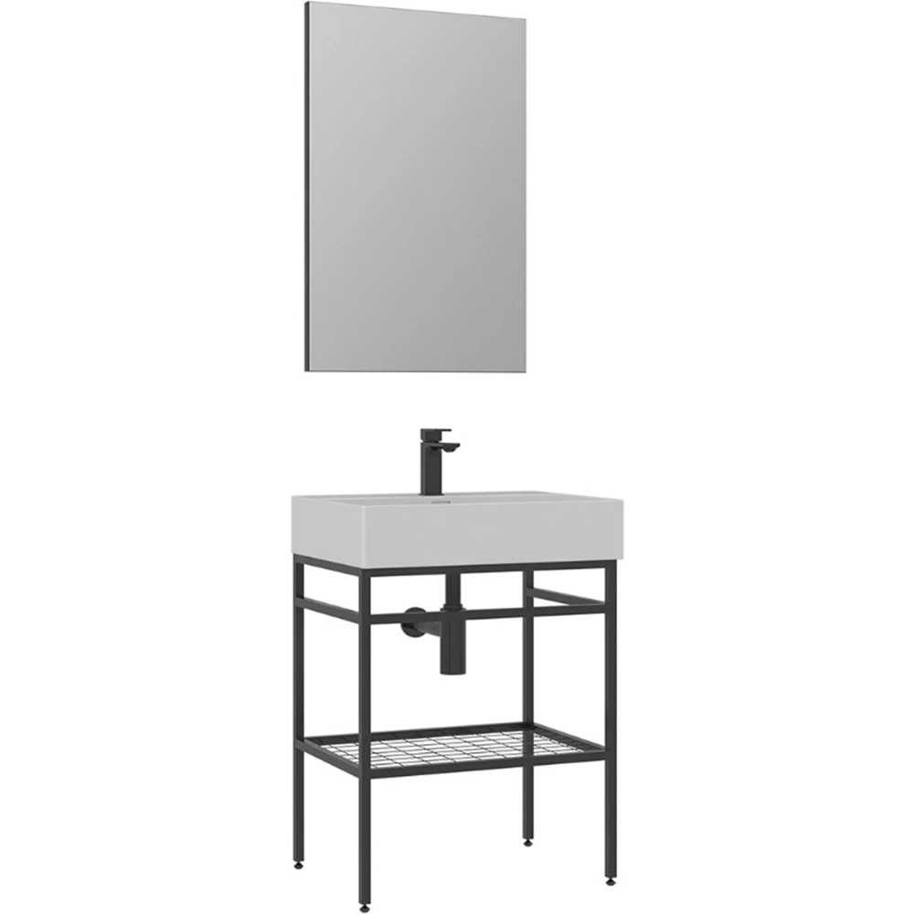 Orka Capetown 60 Cm Mat Siyah Banyo Dolabı Takımı - 5000142