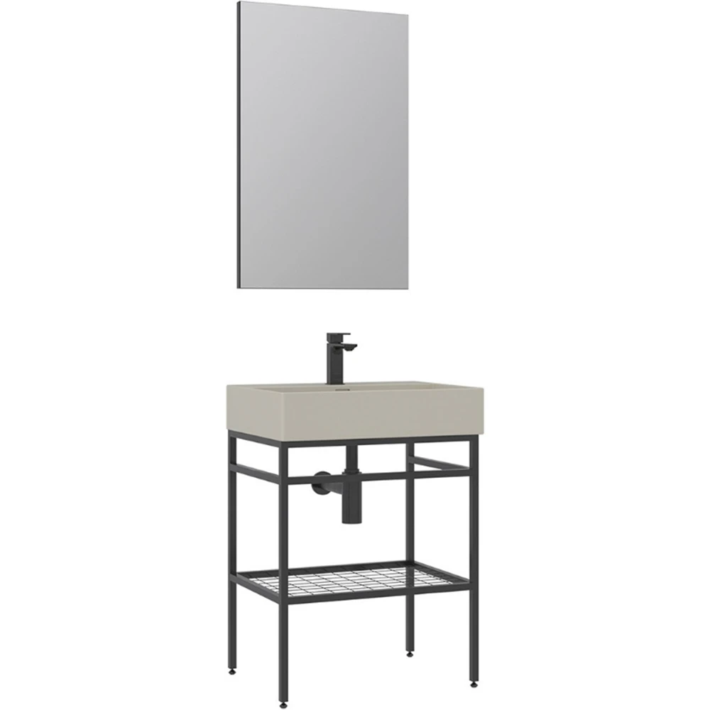 Orka Capetown 60 Cm Mat Siyah Banyo Dolabı Takımı - 5000143