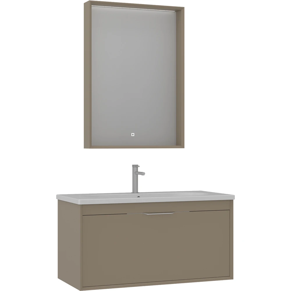 Orka Clay 100 Cm Sahra Banyo Dolabı Takımı - 5002255