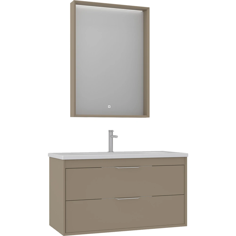Orka Clay 100 Cm Sahra Banyo Dolabı Takımı - 5004369