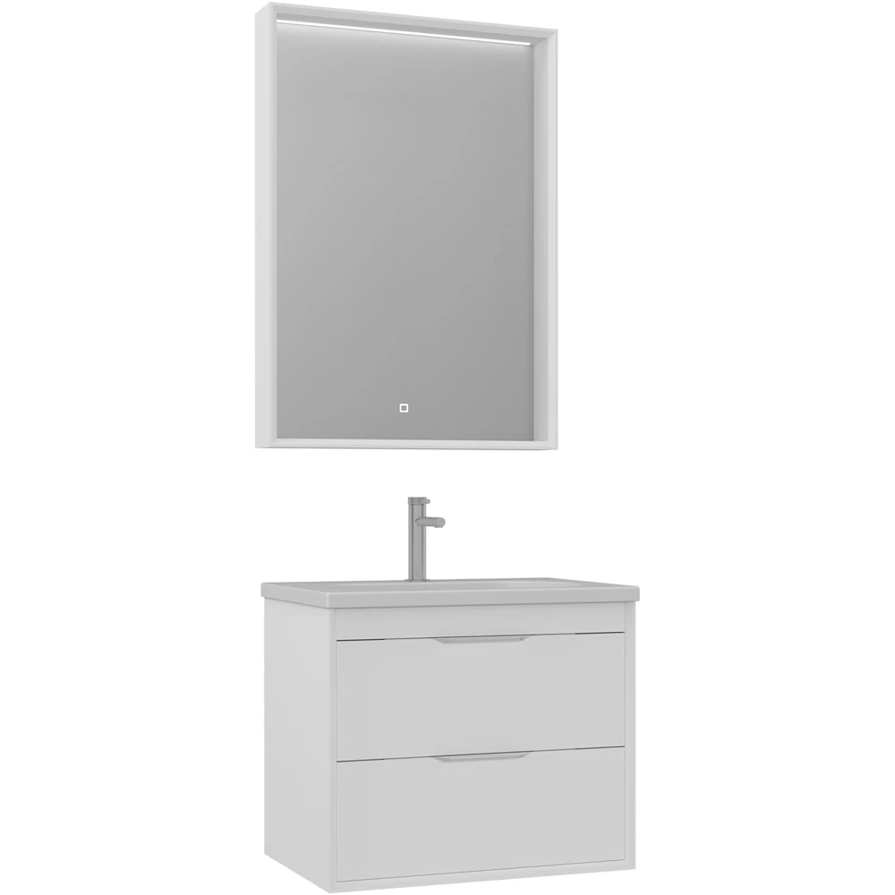 Orka Clay 65 Cm Beyaz Banyo Dolabı Takımı - 5004361
