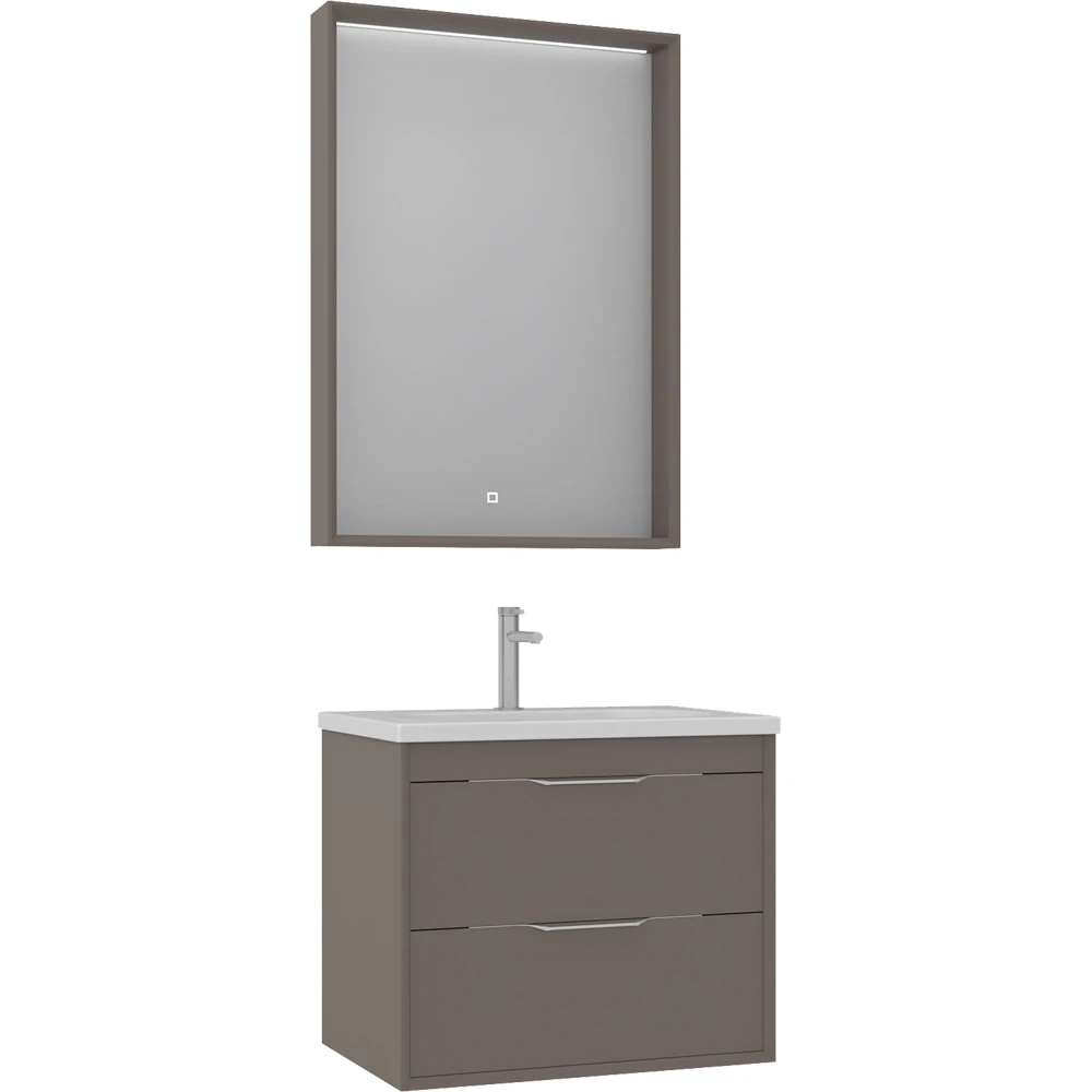 Orka Clay 65 Cm Toprak Banyo Dolabı Takımı - 5004362