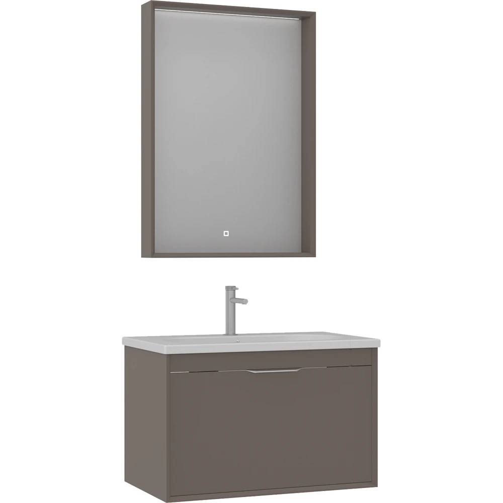 Orka Clay 80 Cm Toprak Banyo Dolabı Takımı - 5002257