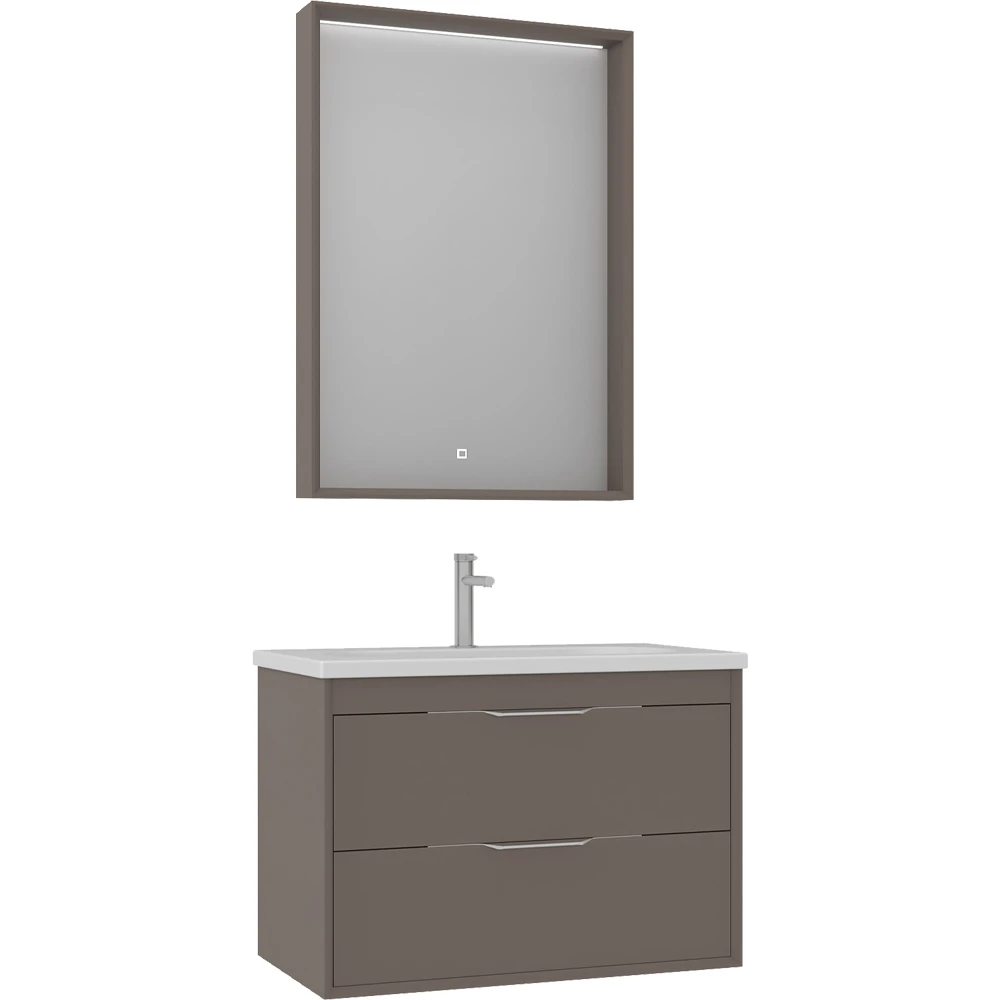 Orka Clay 80 Cm Toprak Banyo Dolabı Takımı - 5004365