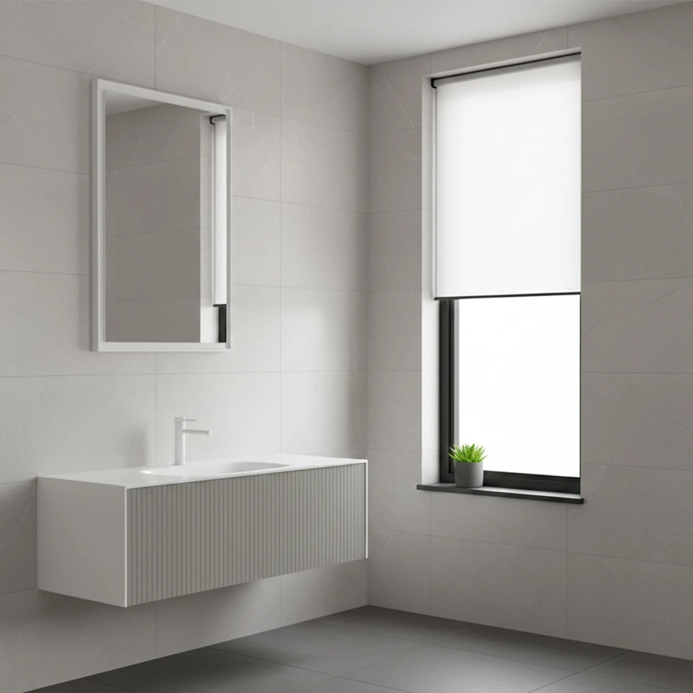 Orka Cube 120 Cm Mat Vizon Banyo Dolabı Takımı 2