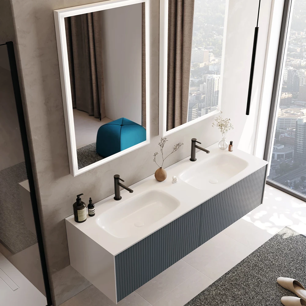 Orka Cube 160 Cm Mat Antrasit Banyo Dolabı Takımı 3