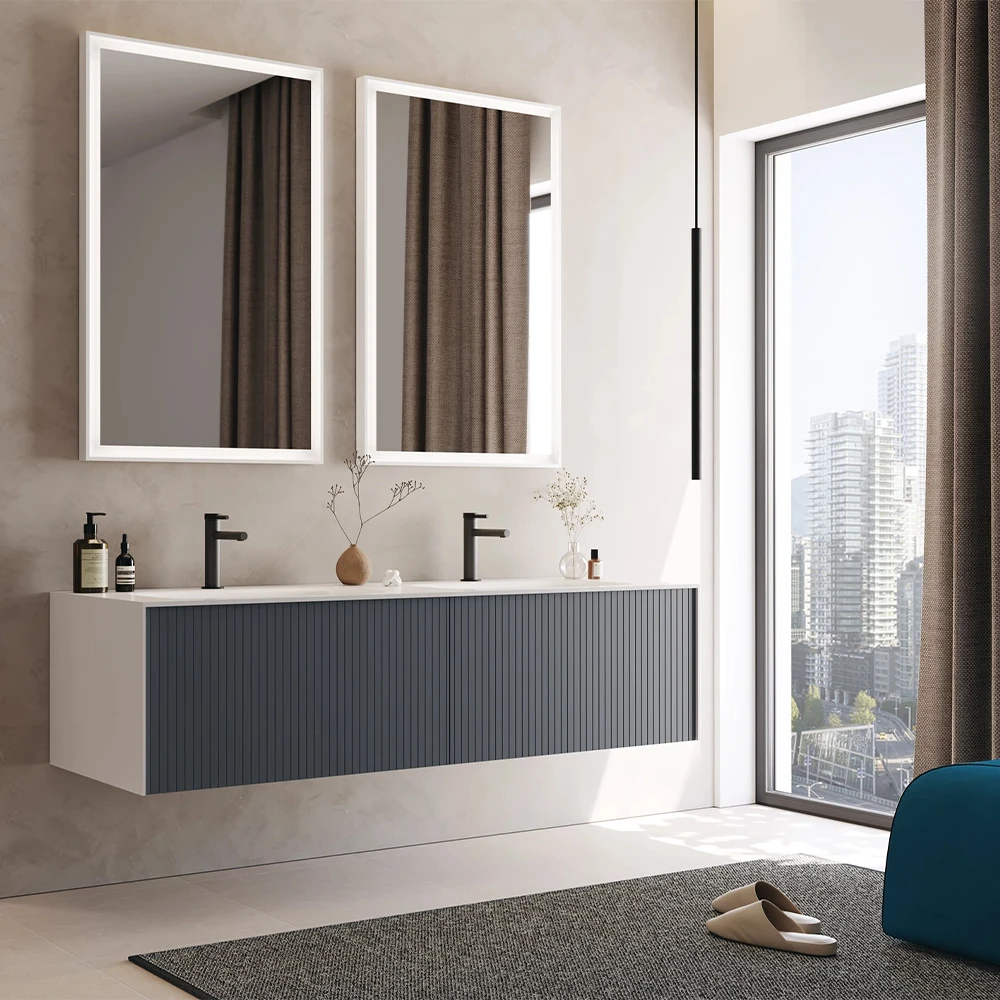 Orka Cube 160 Cm Mat Antrasit Banyo Dolabı Takımı 2