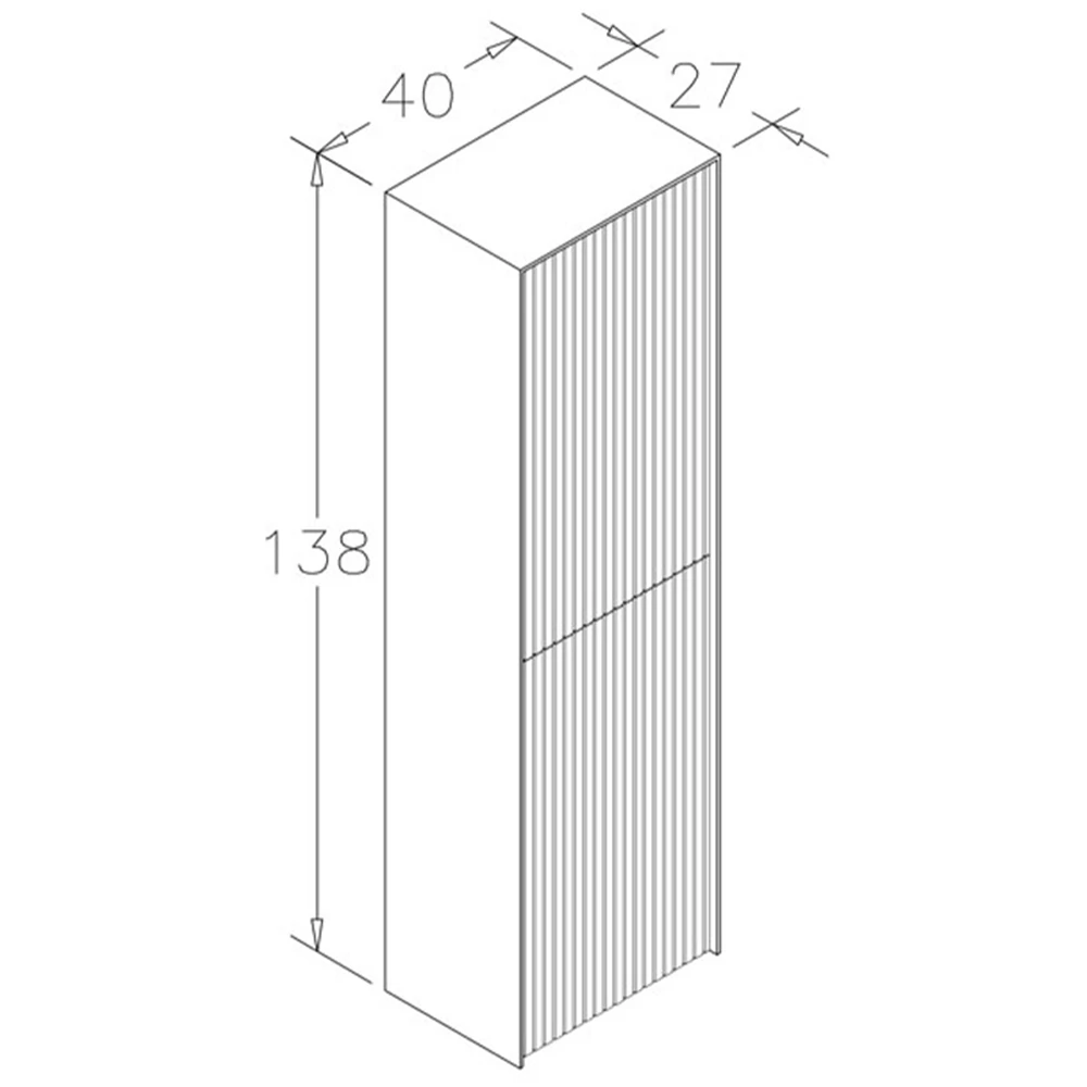 Orka Cube 40 Cm Mat Gri Boy Dolabı 3