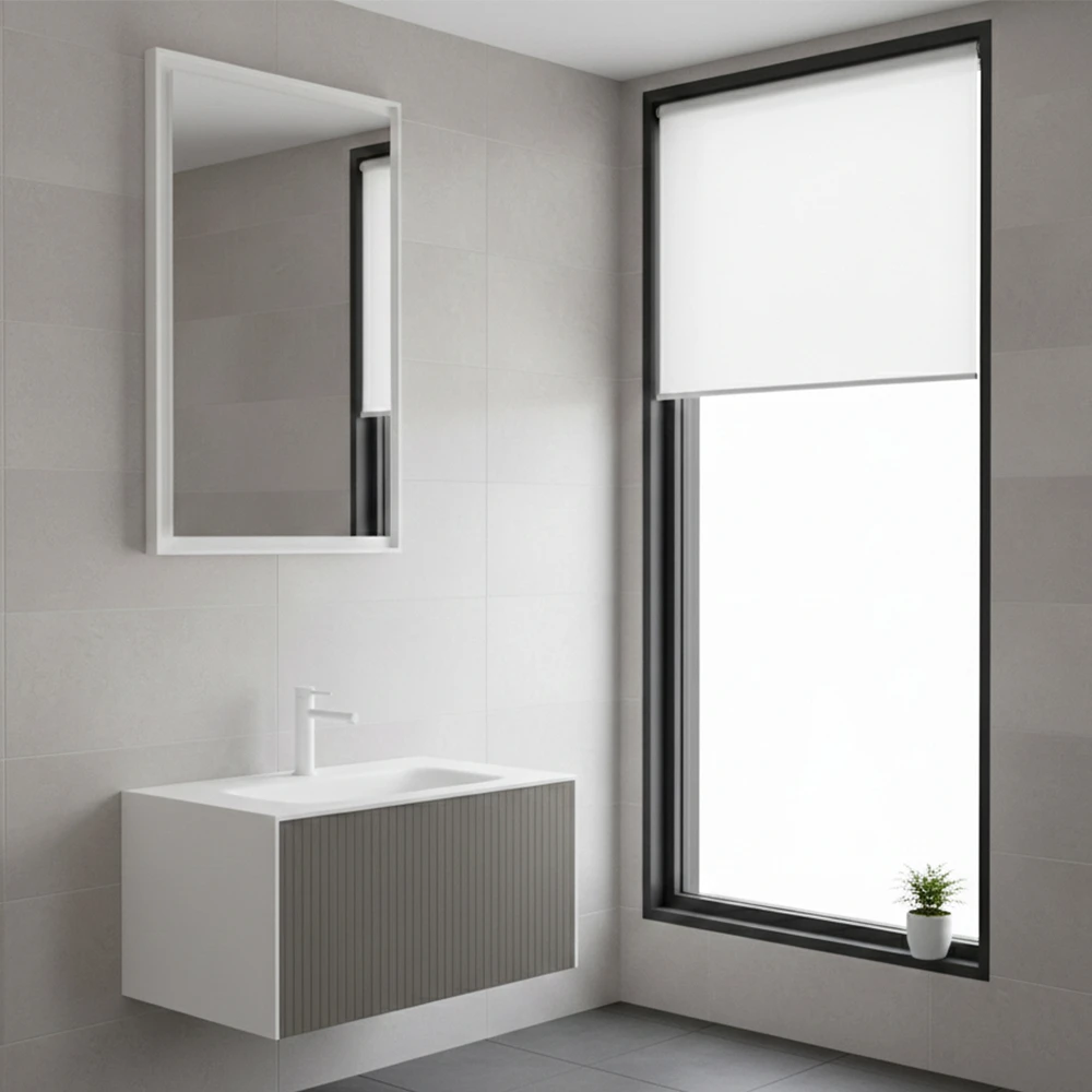 Orka Cube 80 Cm Mat Vizon Banyo Dolabı Takımı 2