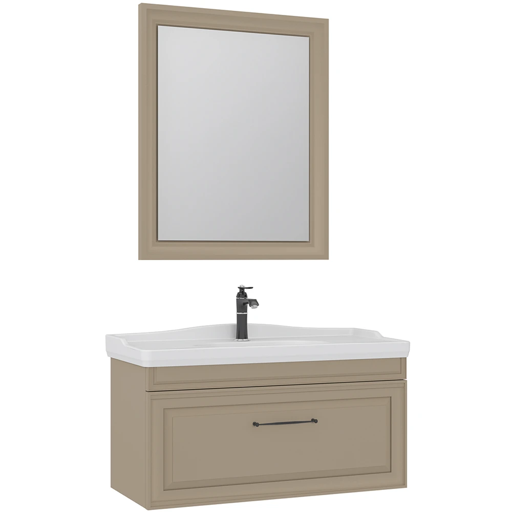 Orka Design 105 Cm Mat Vizon Banyo Dolabı Takımı