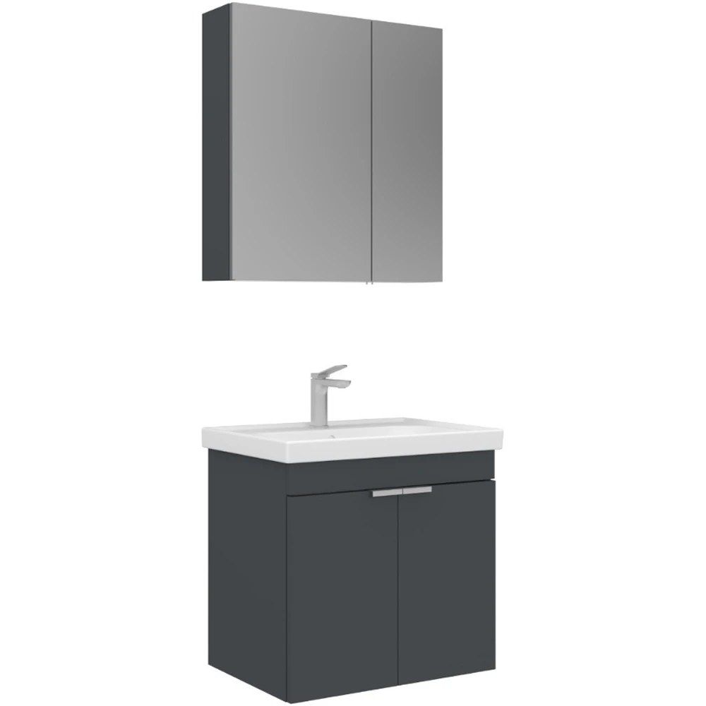 Orka Desna 60 Cm Mat Antrasit Banyo Dolabı Takımı - 5007930