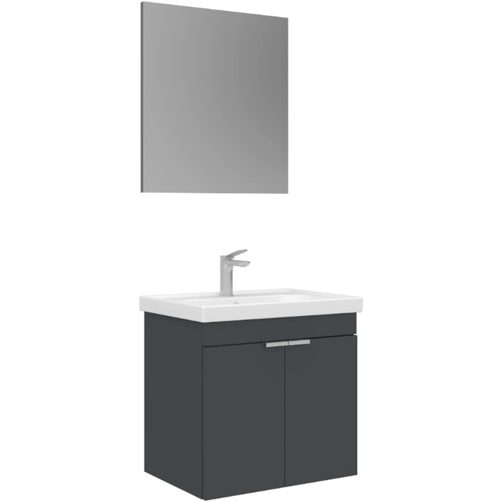 Orka Desna 60 Cm Mat Antrasit Banyo Dolabı Takımı - 5008540